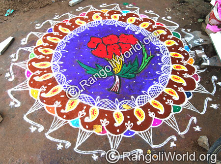 Rose Rangoli